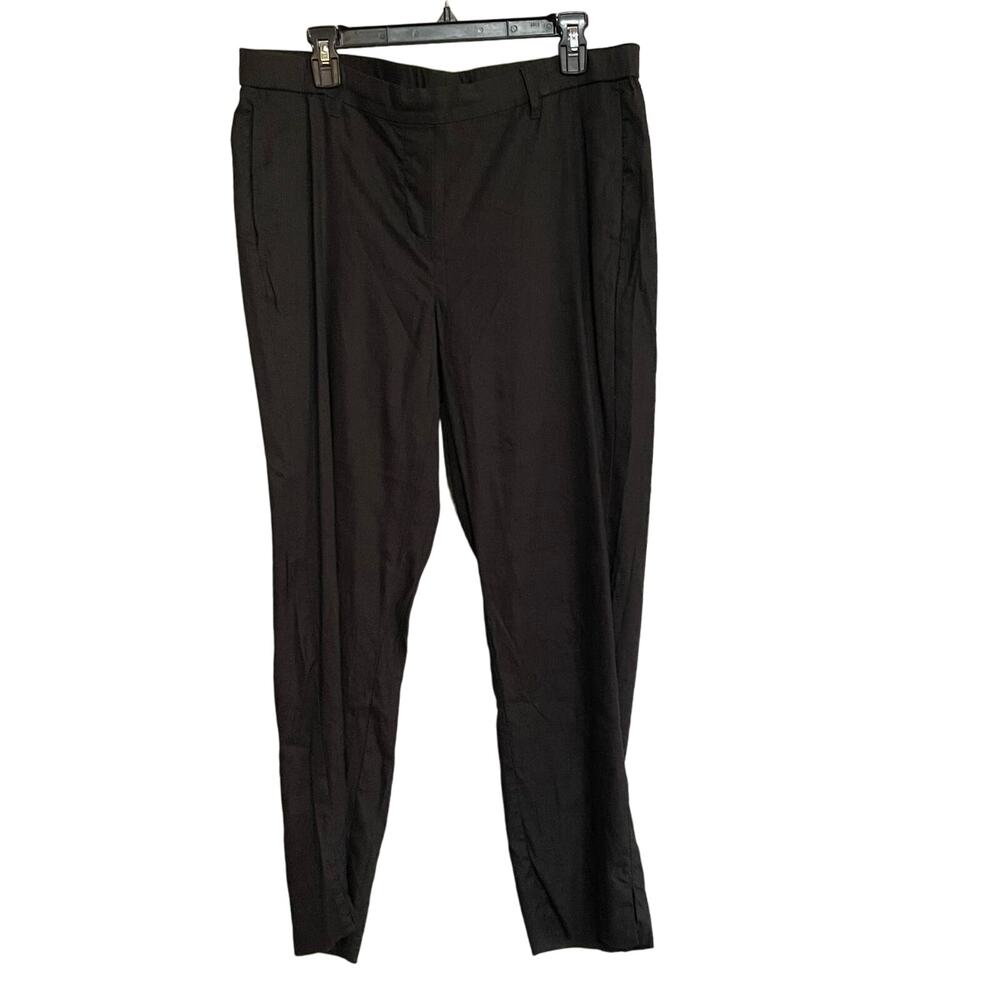 J Jill Pants Modern Linen Stretch Slit Hem Slim Sz L Tall Pullon Pocket Comfort